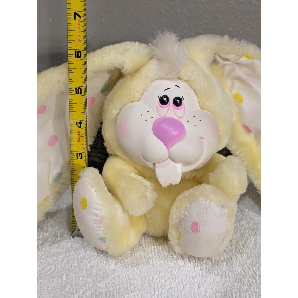 Vintage 1984 Mattel Emotions Yellow Bunny Rabbit Rubber Face Jelly Beans Plush - Picture 13 of 14